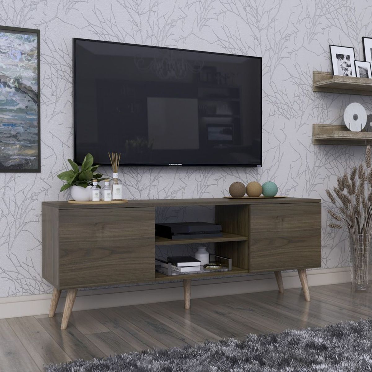 MOVENDA - Mesa de TV Roca Sales 65" 2 Puertas Movenda Gales