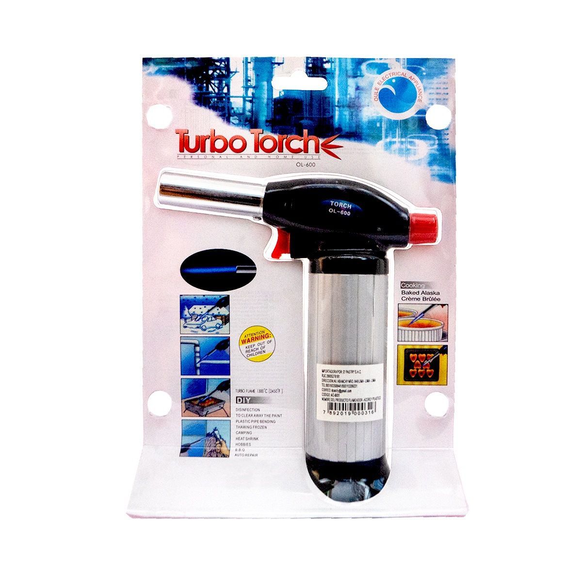 GENERICO - Soplete Flameador De Cocina Reposteria