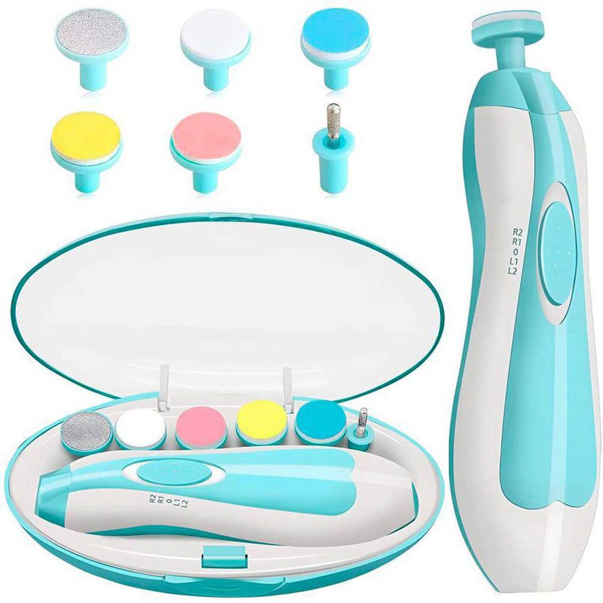 GENERICO - Set de pulidor de unas de bebes set de manicura rosado