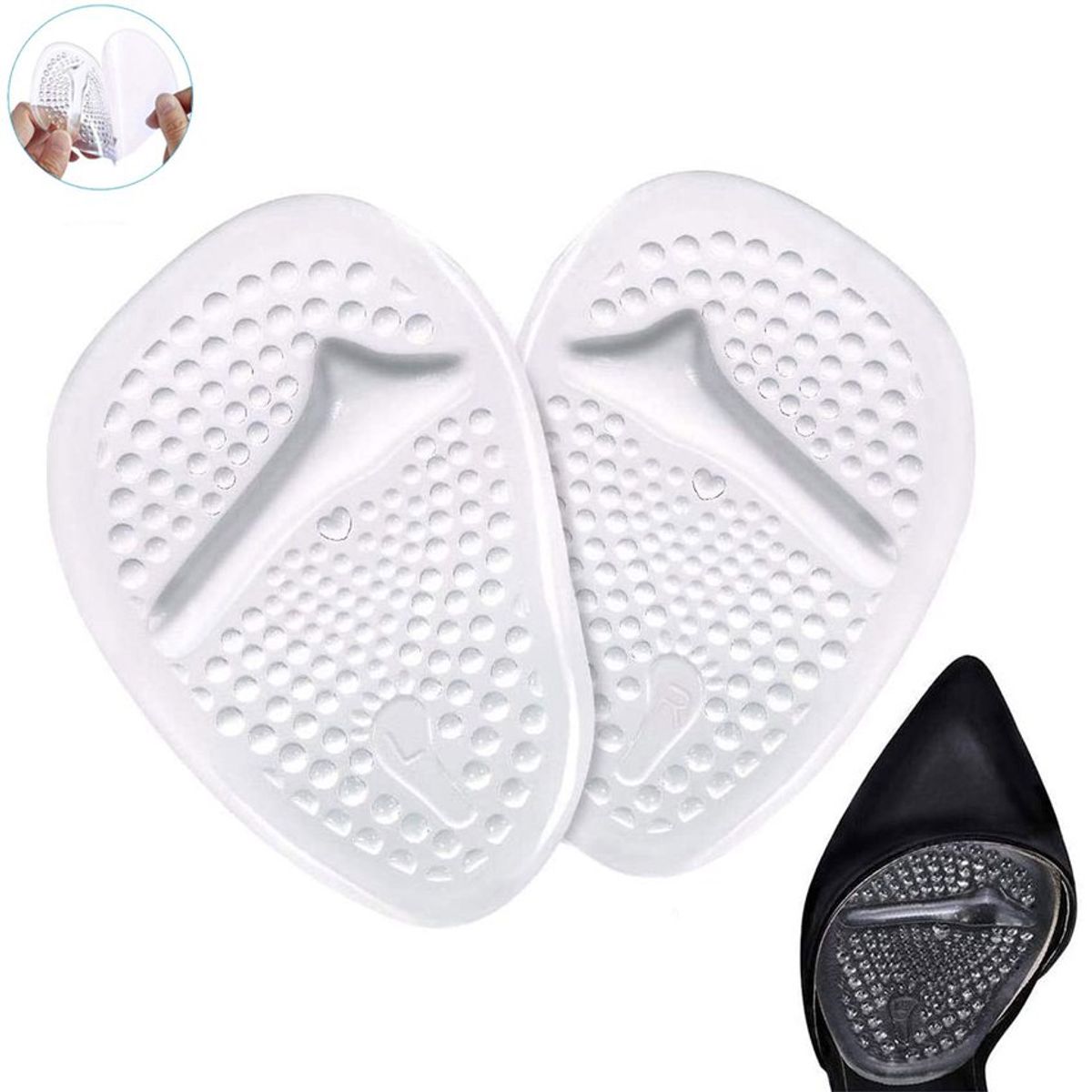 GENERICO - Almohadilla metatarsal gel silicona antideslizante color