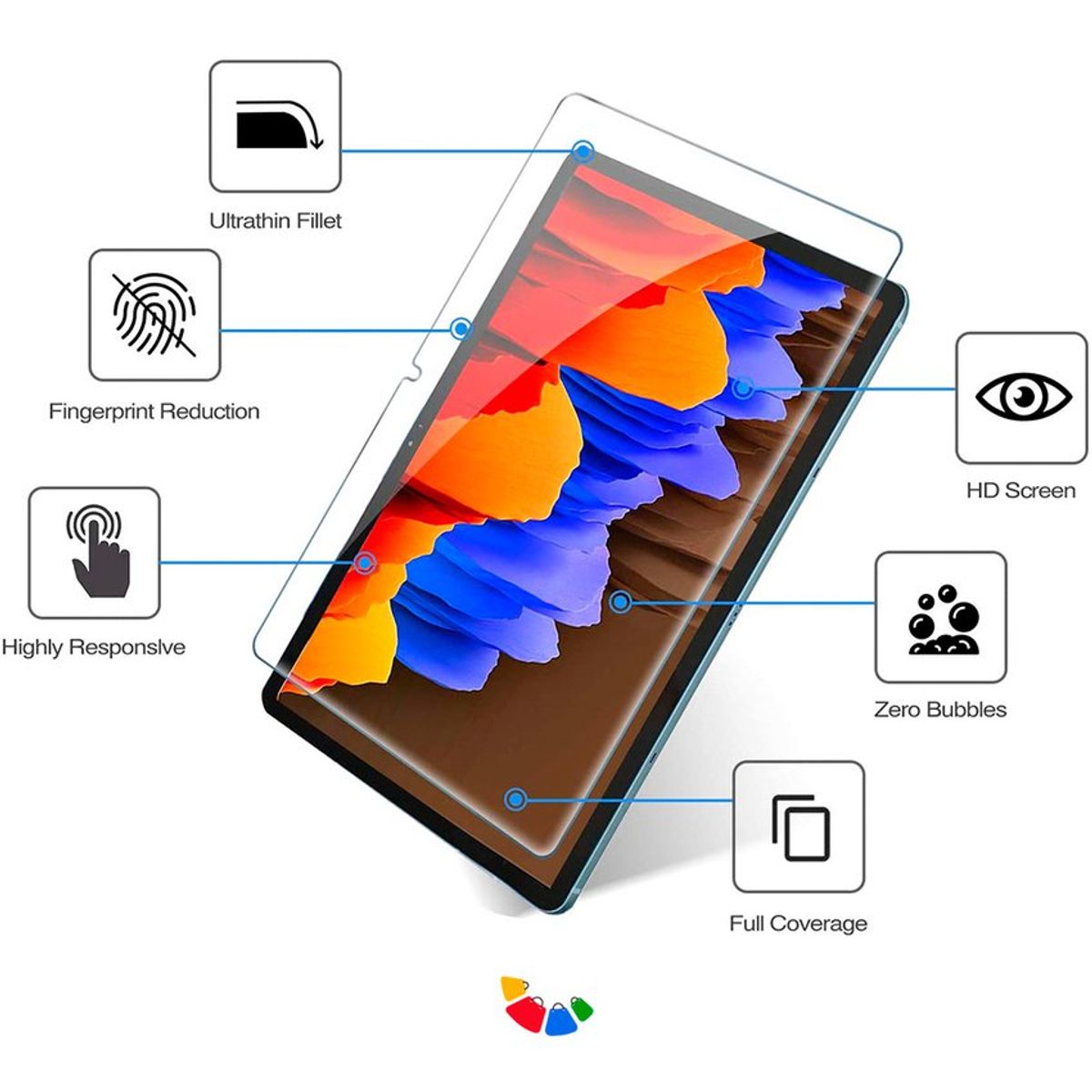 GENERICO - Mica de vidrio para tablet samsung galaxy tab a7 lite 8.7 antishock