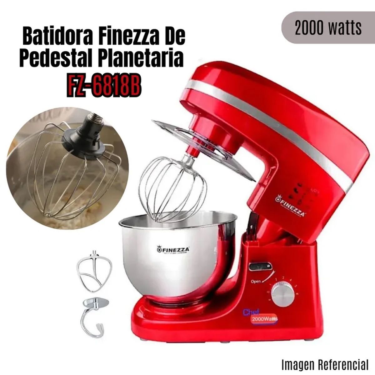 FINEZZA - Batidora Orbital FZ-6818B 2000W