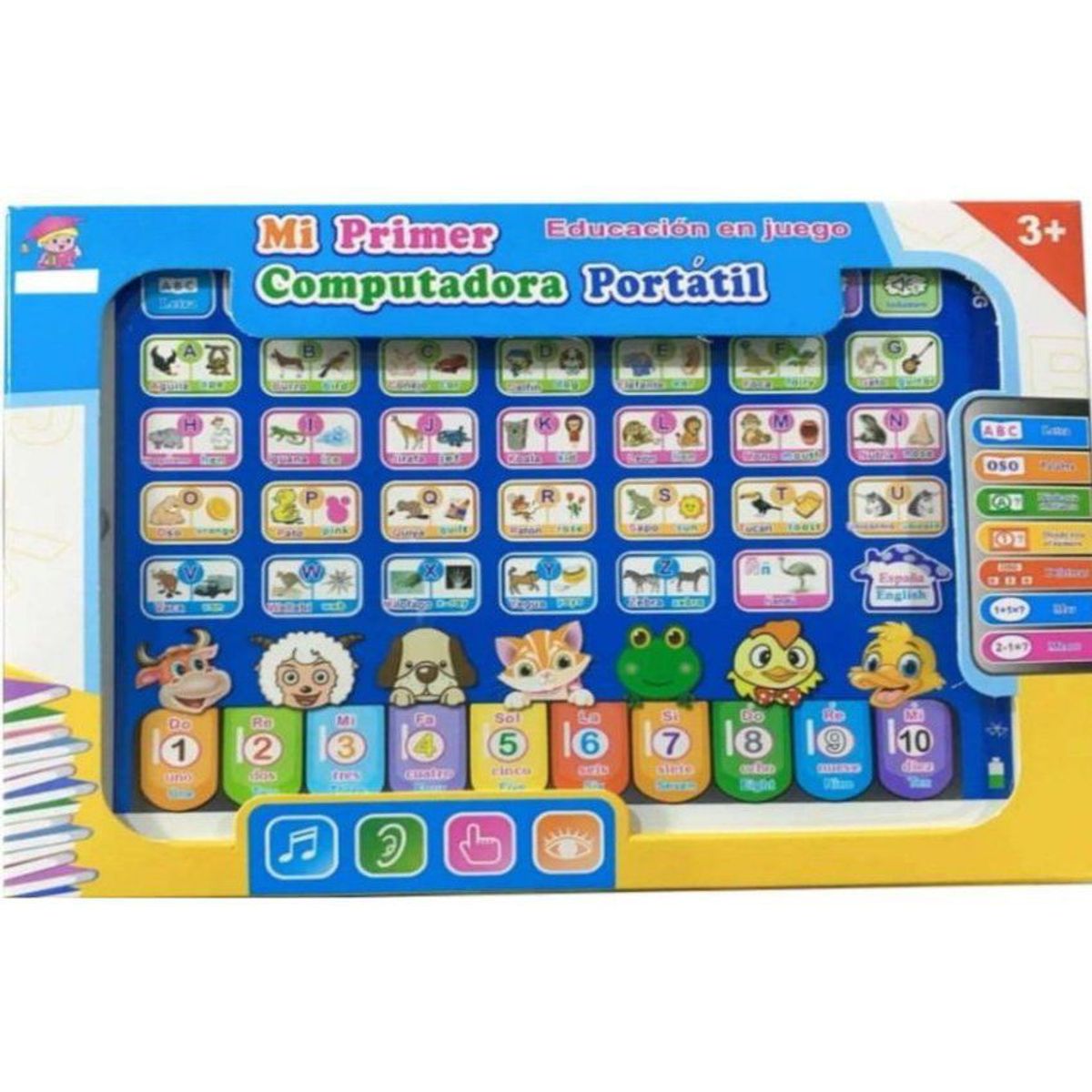 GENERICO - Tablet didáctica electrónica con inglés para niños