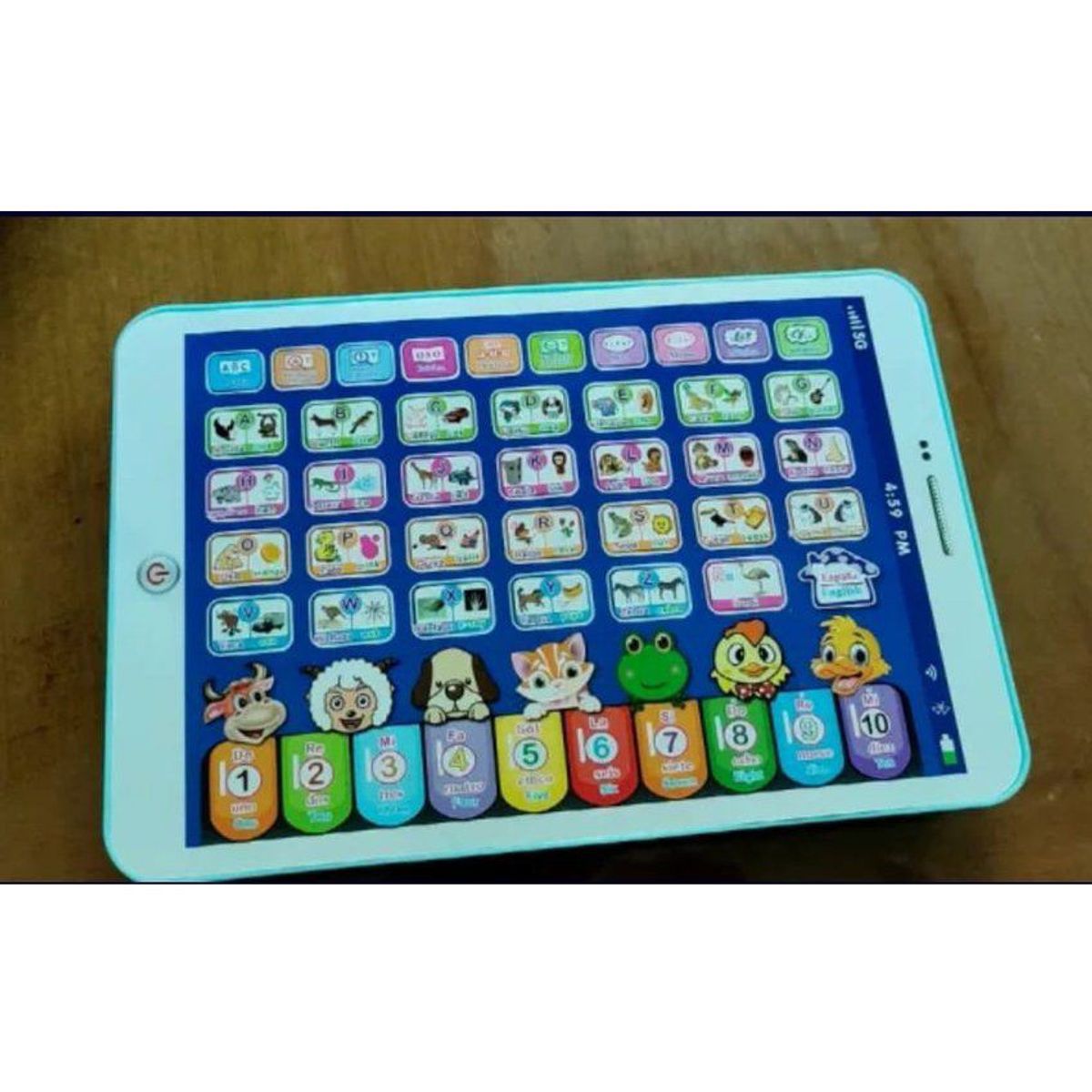 GENERICO - Tablet didáctica electrónica con inglés para niños