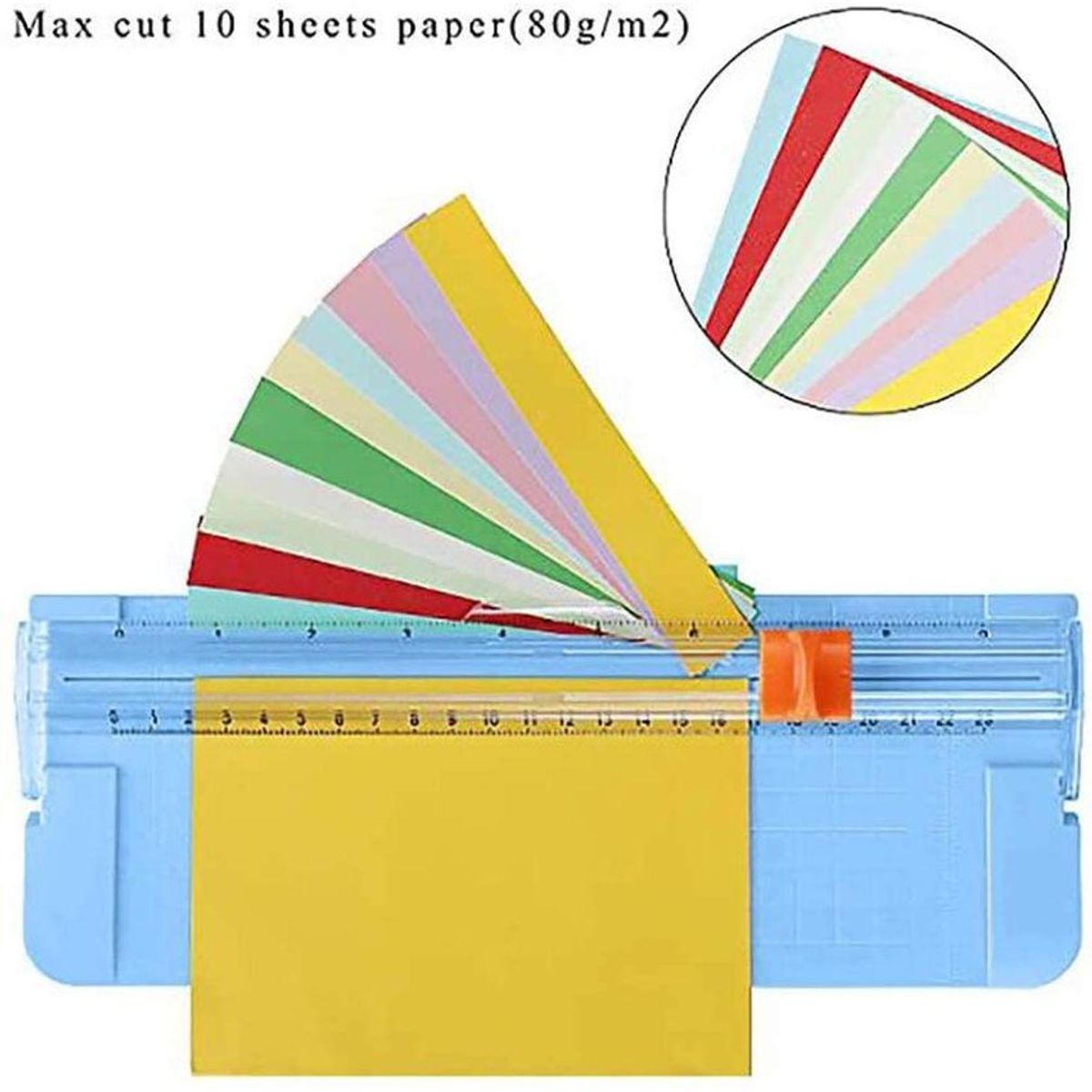 GENERICO - Guillotina de papel para cortar oficio y a4  original blue