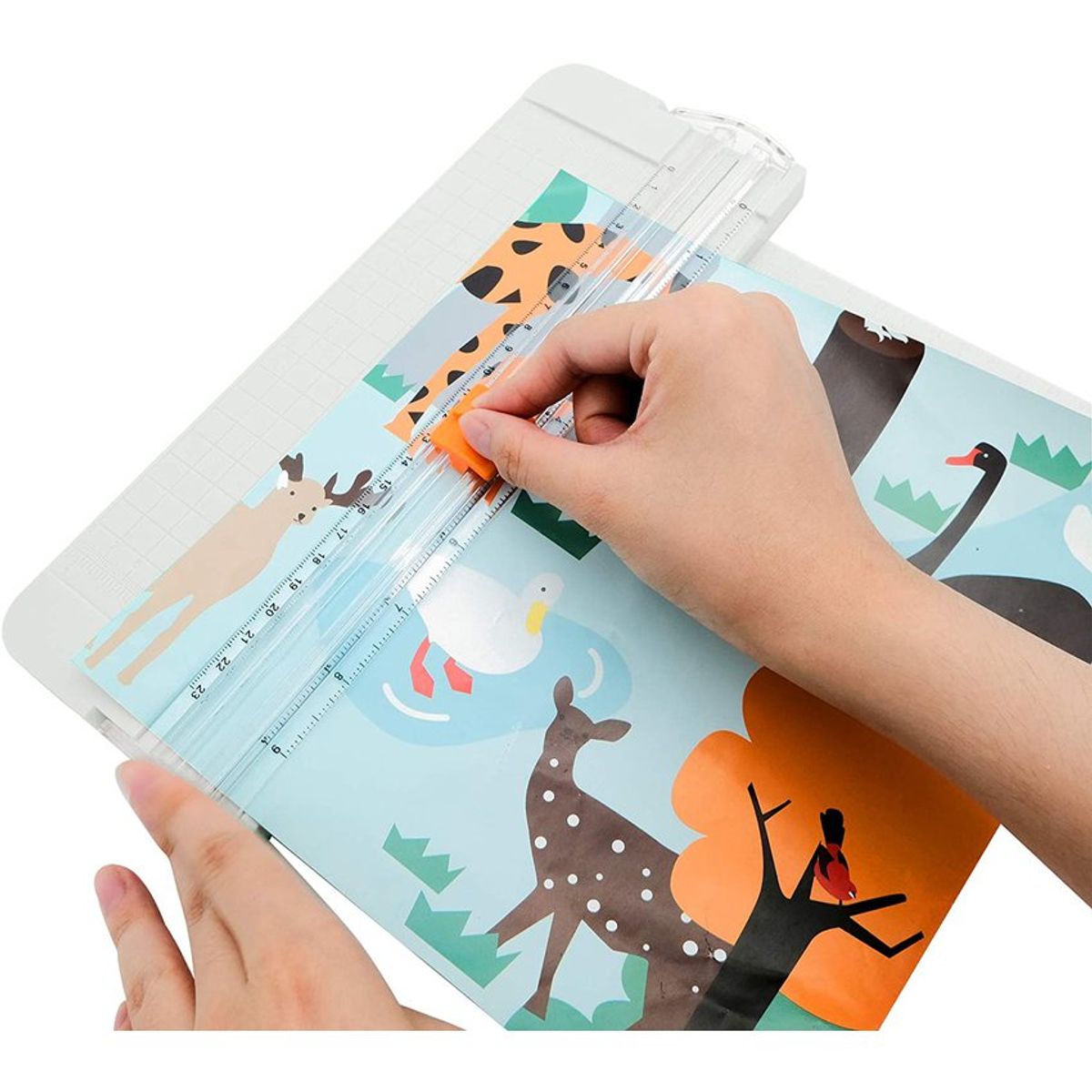 GENERICO - Guillotina de papel para cortar oficio y a4  original blue