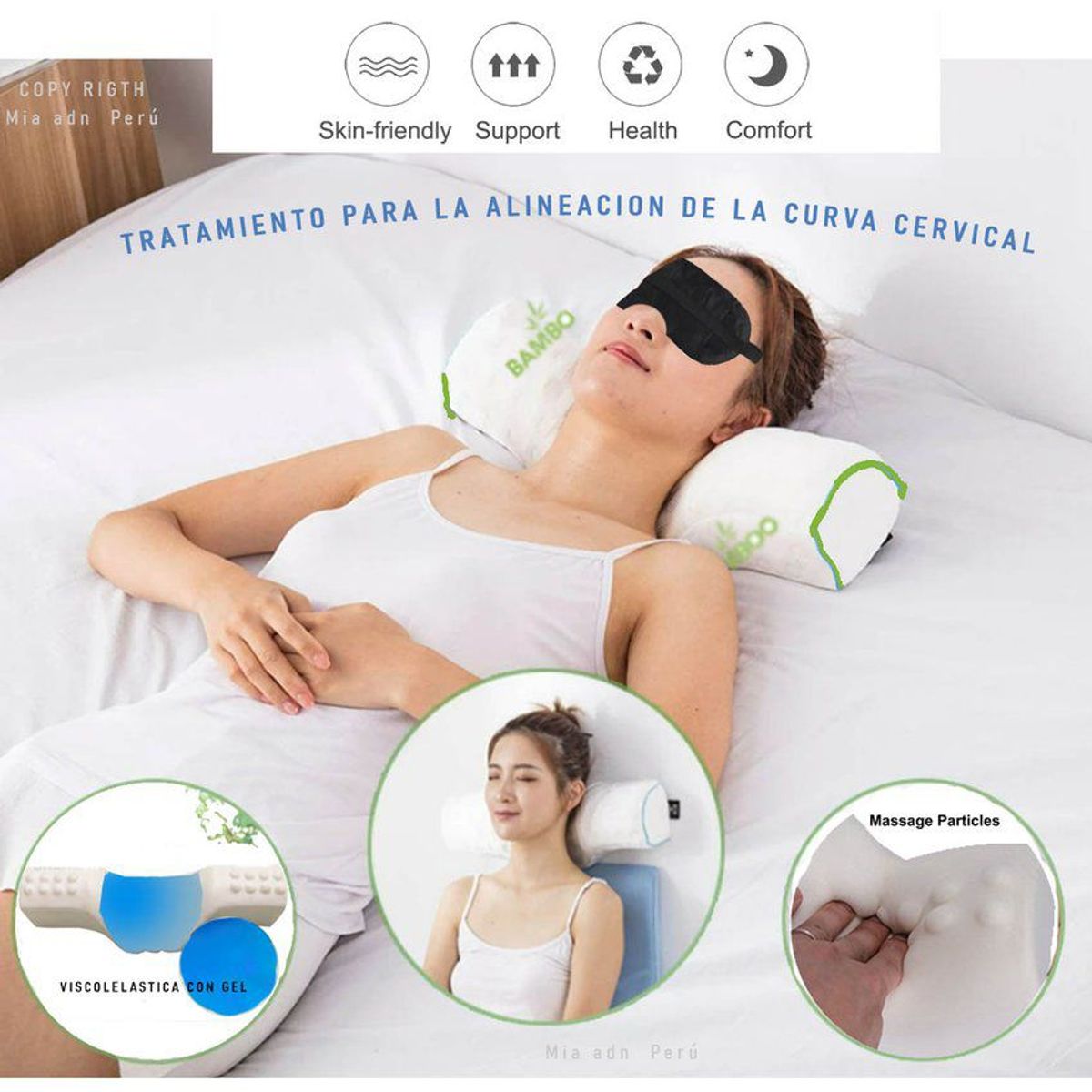 GENERICO - Cojín ortopédico multifunción para dormir