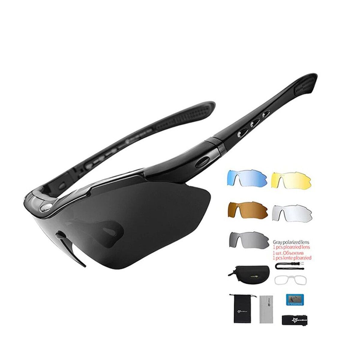 ROCKBROS - Lentes Ciclismo 5 lunas intercambiables