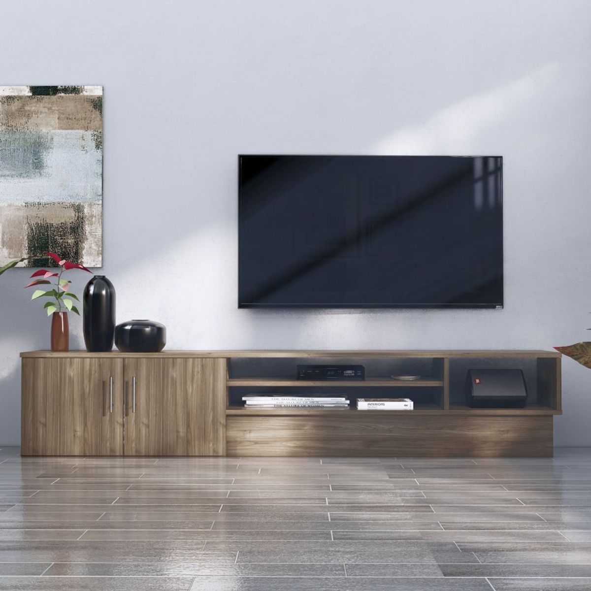 MOVENDA - Mesa de TV Tupandi 65" 2 Puertas Movenda Gales