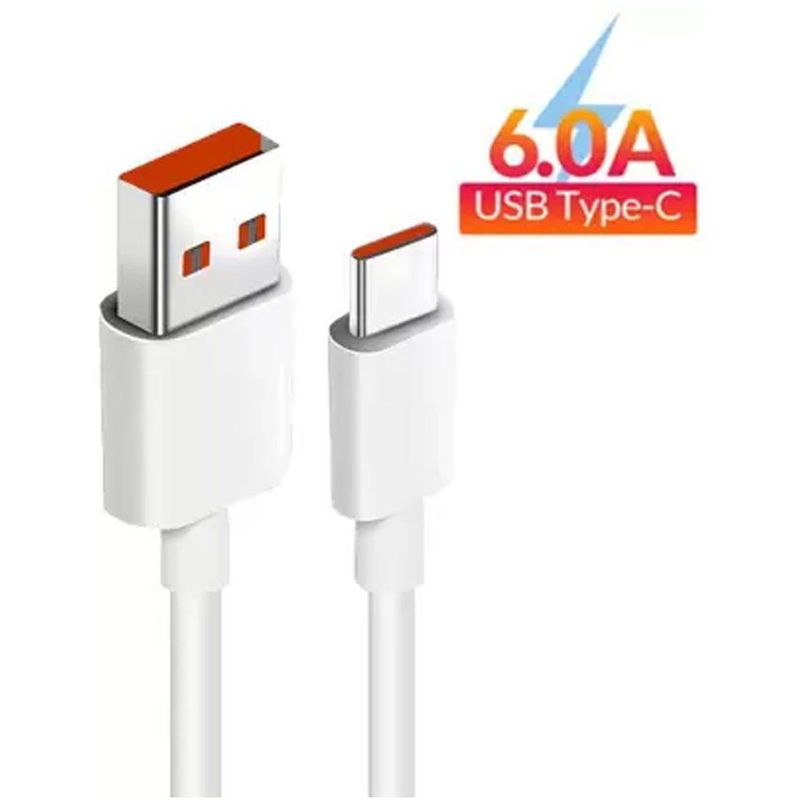 XIAOMI - Cable Turbo Tipo C Xiaomi 6A 120W 55W 33W Punta Naranja