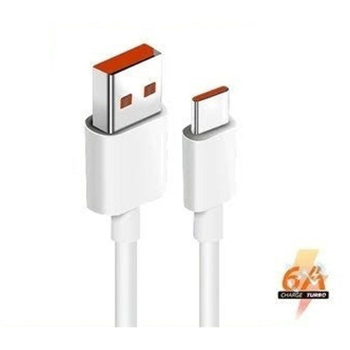 XIAOMI - Cable Turbo Tipo C Xiaomi 6A 120W 55W 33W Punta Naranja