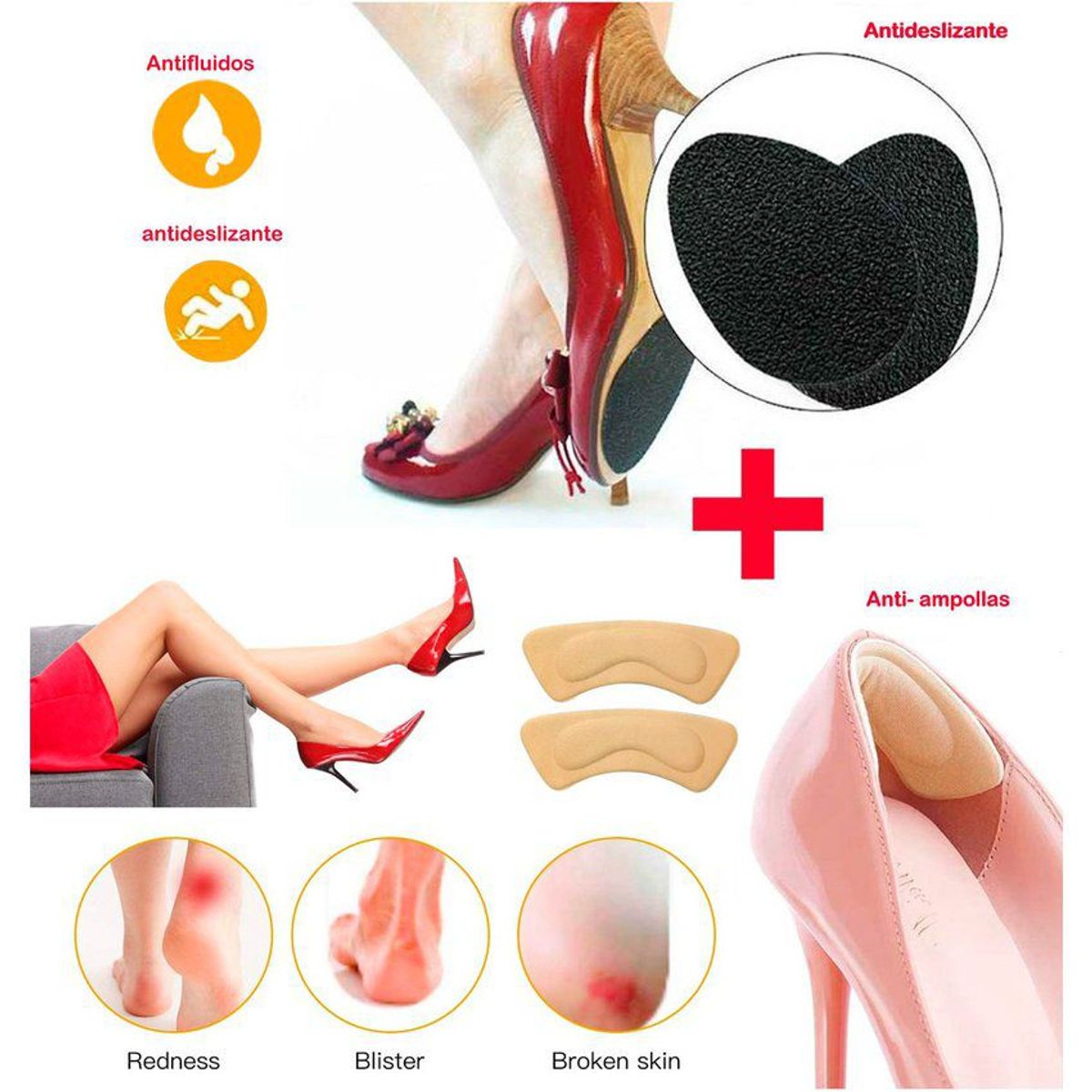 GENERICO - Pack antideslizante + protector de talones