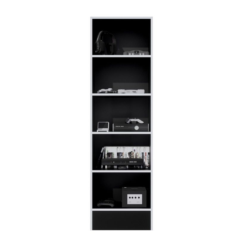 MOVENDA - Estante Gamer NR 01 177x52cm Negro/ Blanco