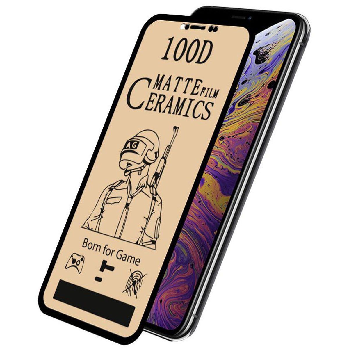 GENERICO - Mica Film Cerámica Matte para iPhone 13 / 13 Pro  Pegamento Completo