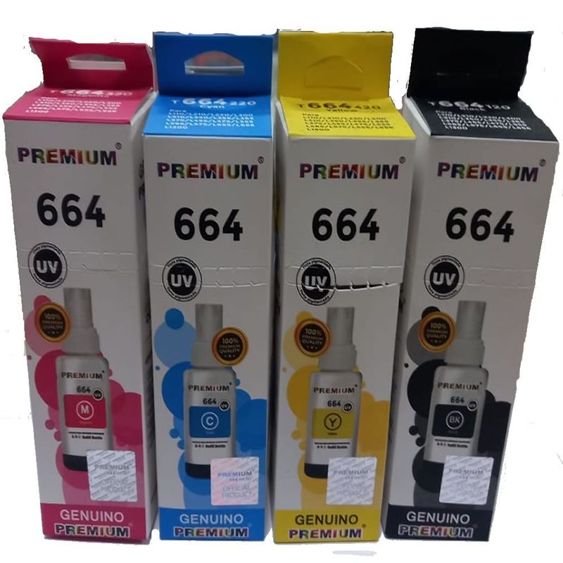 PREMIUM - Tinta 664 PREMIUM PACK Compatible Black Cian Yellow Magenta