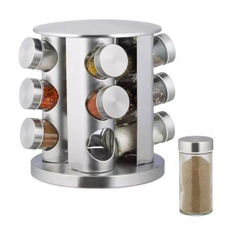 GENERICO - Condimentero Especiero Giratorio De 12 Piezas