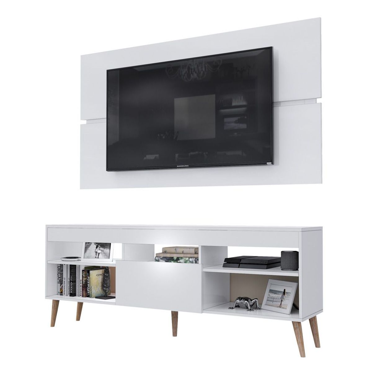 MOVENDA - Centro de Entretenimiento Sao Sebastiao 65 con Patas Movenda Blanco