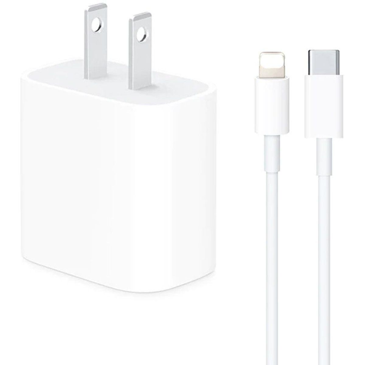 GENERICO - Cargador Rápido 18W + Cable Usb-C para iPhone 11 - Blanco