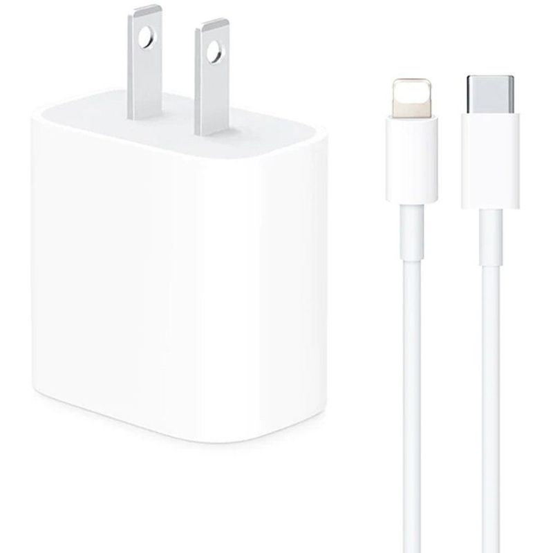 GENERICO - Cargador Rápido 18W + Cable Usb-C para iPhone 11 - Blanco