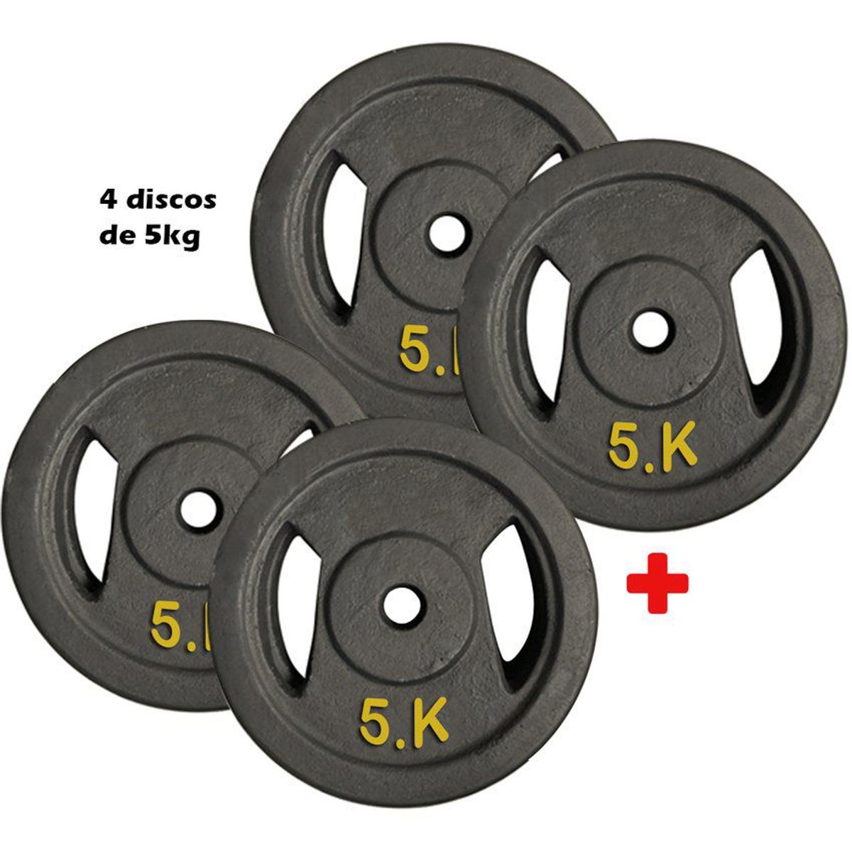 HOLGU - Pesas 4 discos de 5kg peso exacto importados
