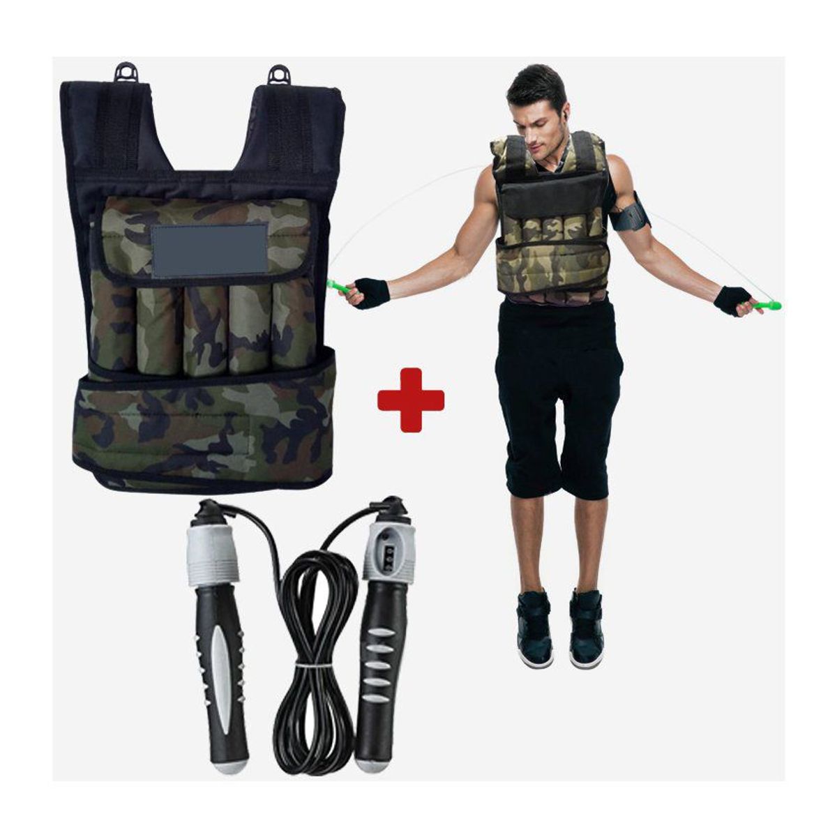 HOLGU - Chaleco De Peso 10kg Running CrossFit Soga Para Saltar