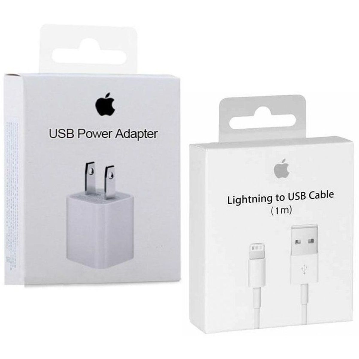 GENERICO - Cargador para iPhone /5s 6/6s/7/8 Plus + Cable 1 Metro - Blanco