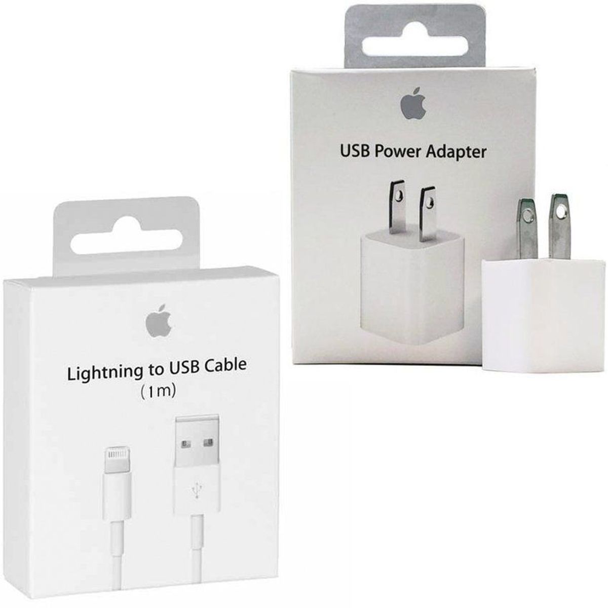 GENERICO - Cargador para iPhone /5s 6/6s/7/8 Plus + Cable 1 Metro - Blanco