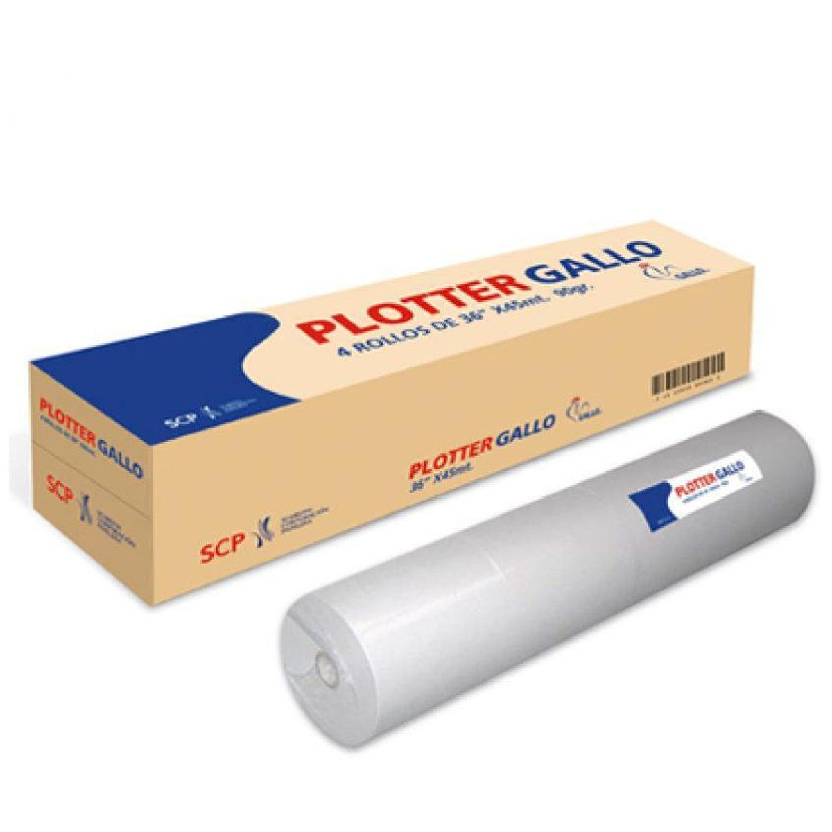 SCP - Rollo papel plotter gallo 90g -24"- x 45 mts