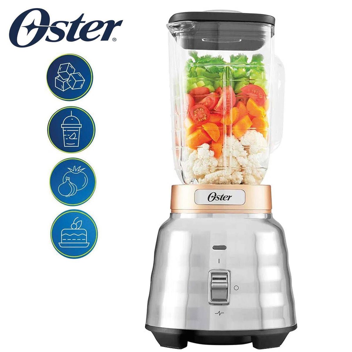 OSTER - Licuadora Oster BLSTPBTG 053 1 Velocidad + Pulsador Potencia 2 HP