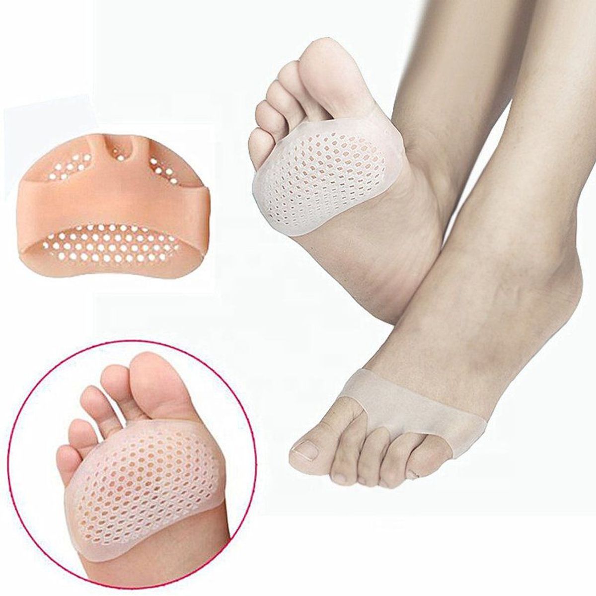 GENERICO - Almohadilla plantilla de gel de silicona para metatarso y juanete