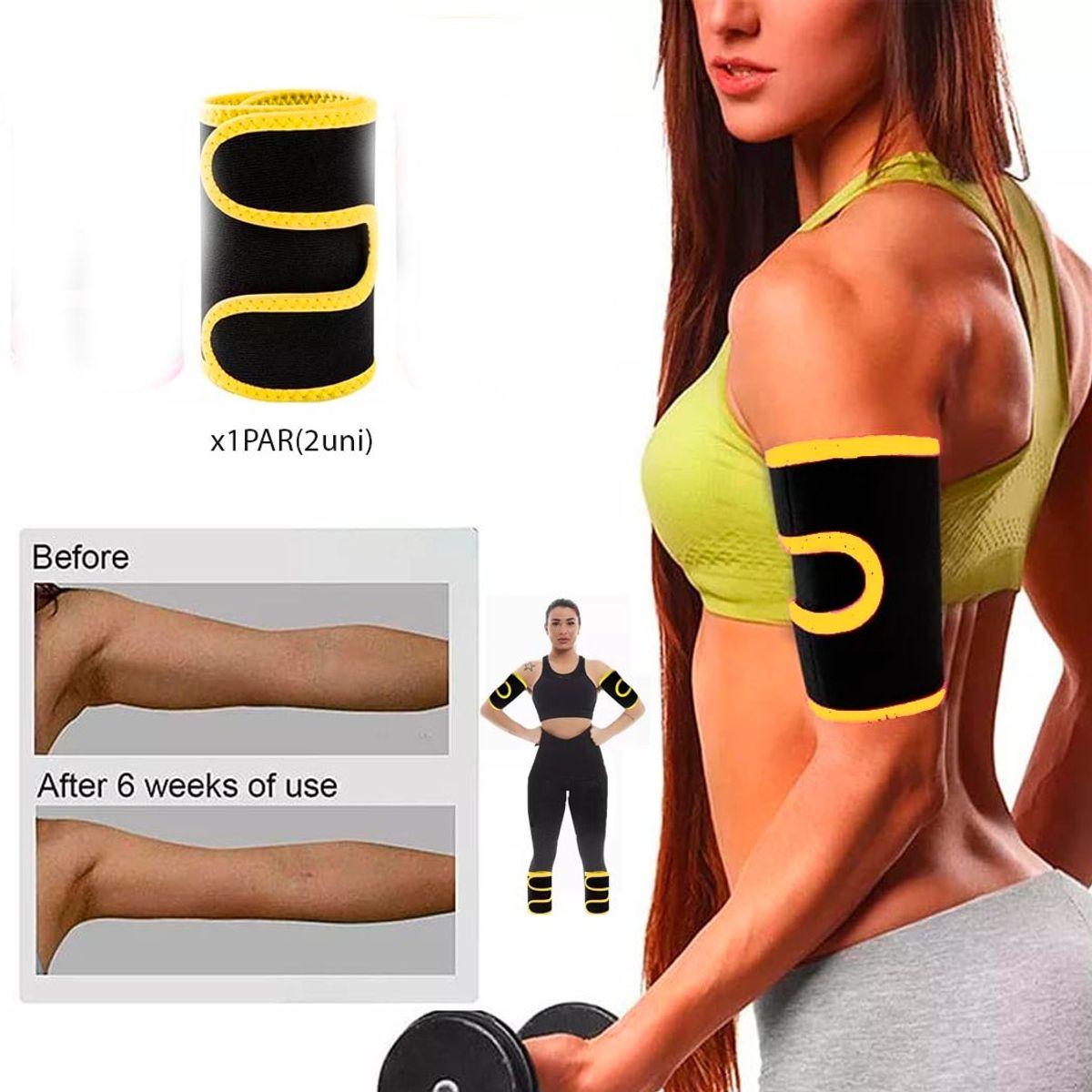 GENERICO - Faja reductora moldeadora de brazos y pantorrillas