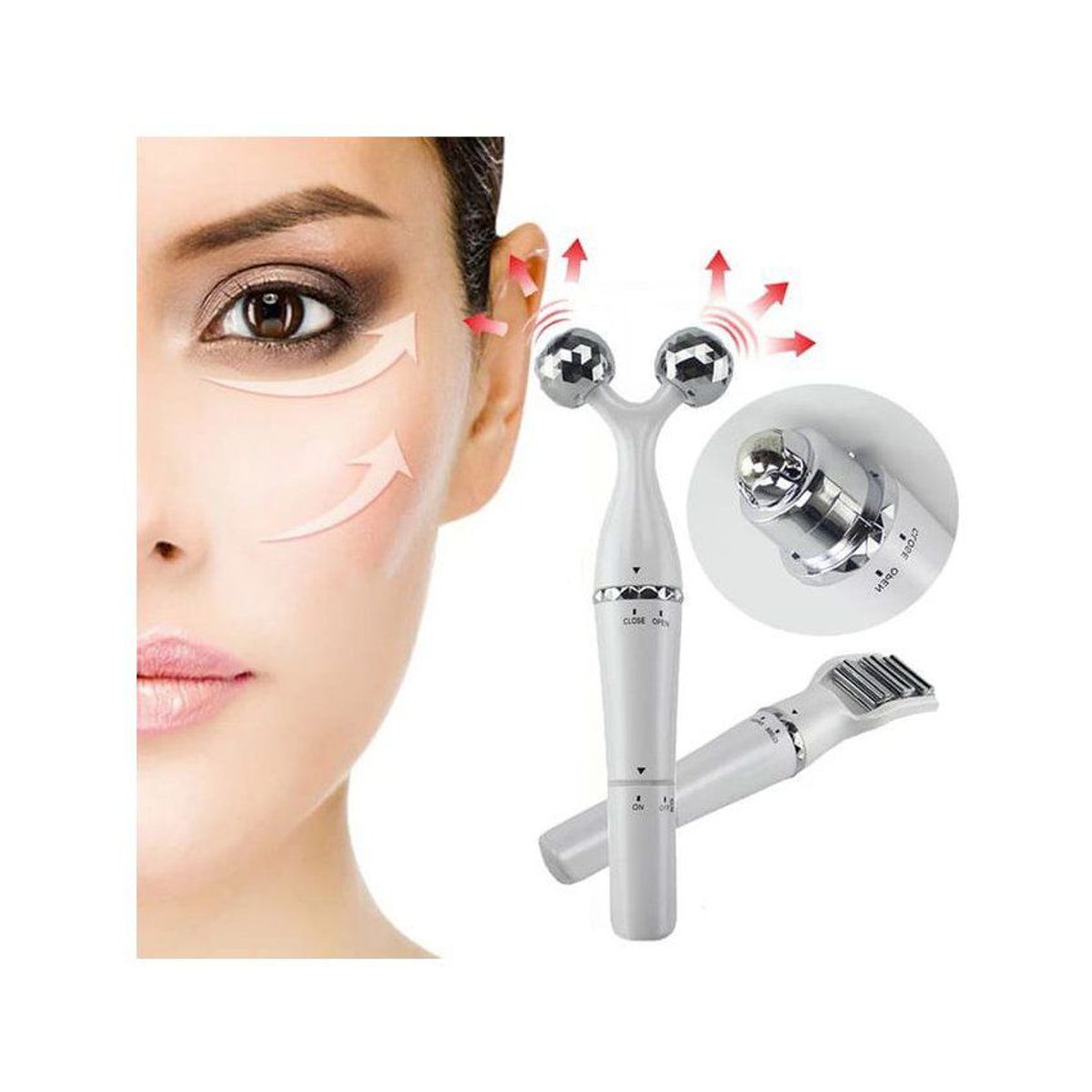 GENERICO - Masajeador eléctrico 3d facial y corporal  3 en 1