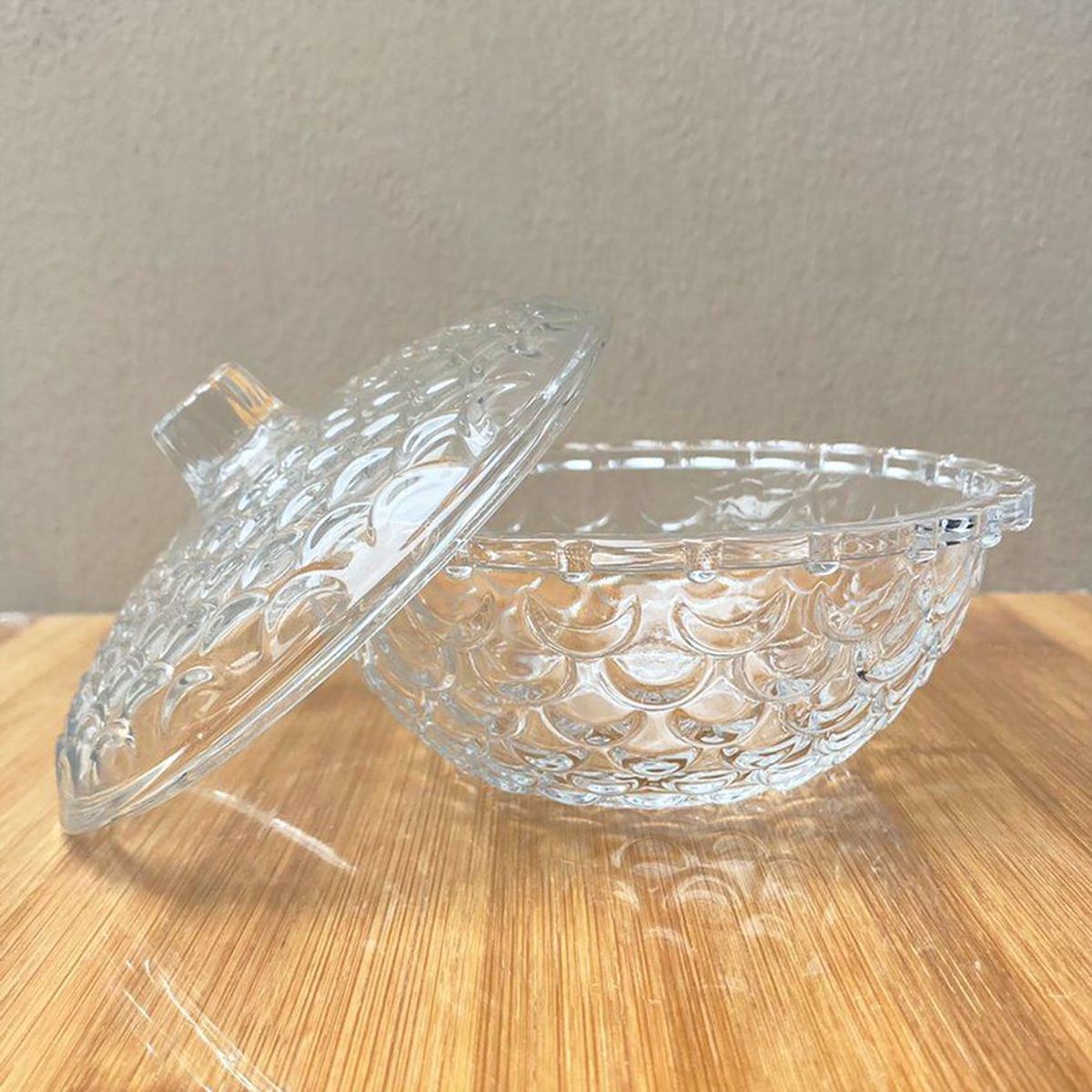 GENERICO - Dulcera de vidrio tazón de azucarera bowls ensaladera de vidrio