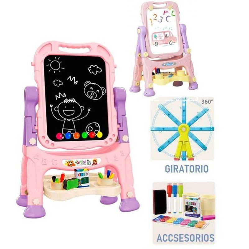 GENERICO - Pizarra 2 en 1 para niños Reversible + Accesorios