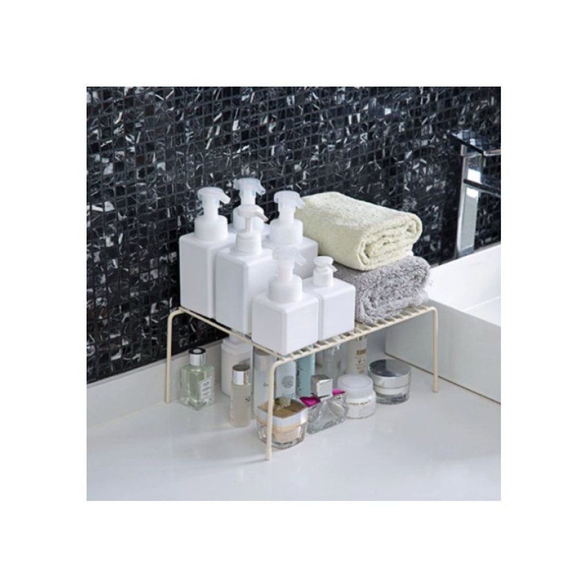 GENERICO - Estante organizador ajustable multifuncional rack organizador de acero