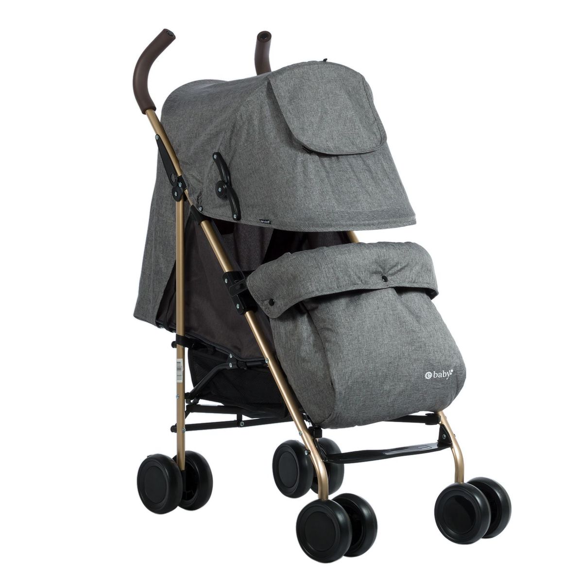 EBABY - Coche bastón travis con Cobertor de Pie 214-3 gris