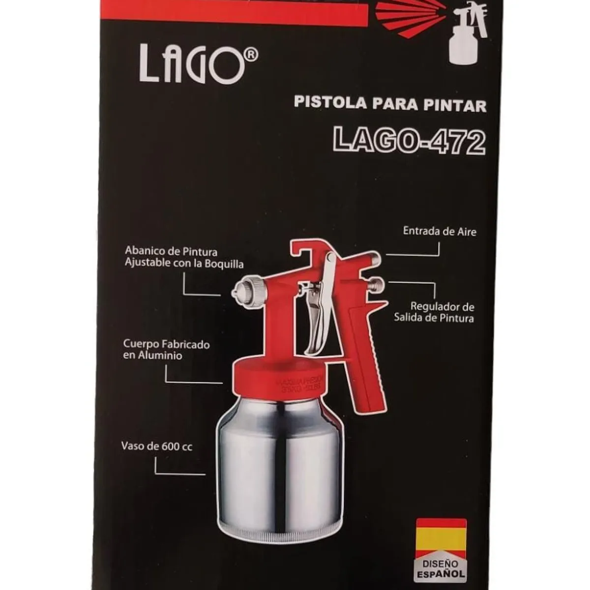 VOYLET - PISTOLA PARA PINTAR LAGO 472 CABEZAL ROJO