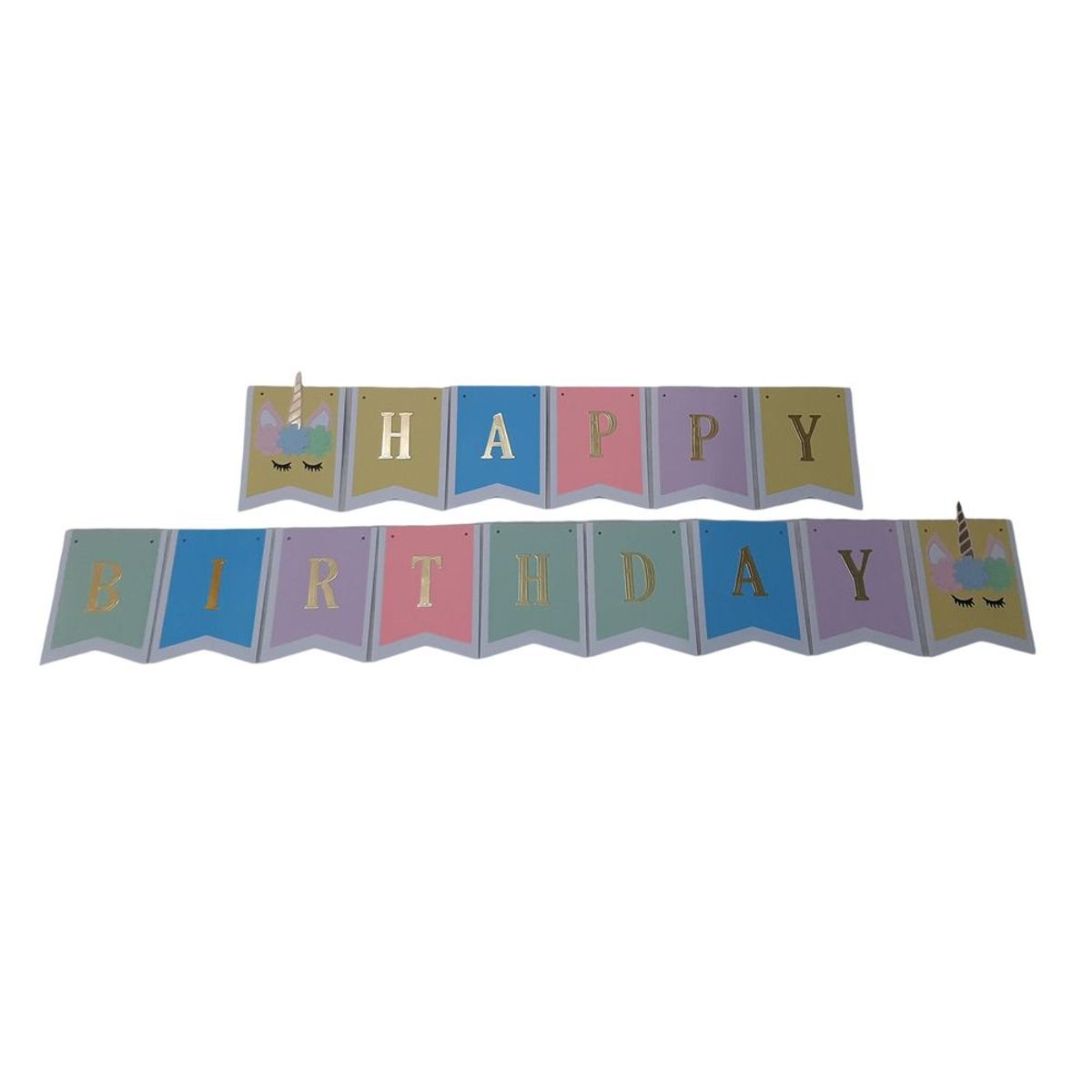 GENERICO - Banderines para Cumpleaños - Unicornio