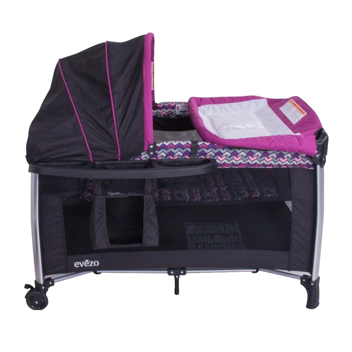 EBABY - Cuna corral Con Cambiador Y Moisés Morado Zybela 721