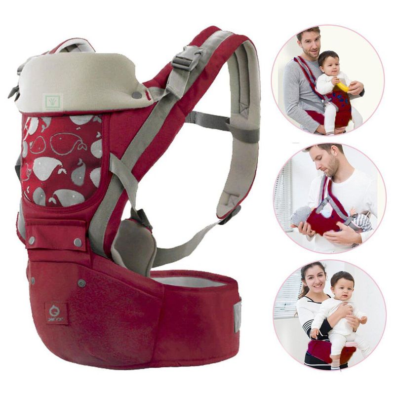 GENERICO - Canguro para Bebé Ergonómico Ballena 3 en 1 Guinda
