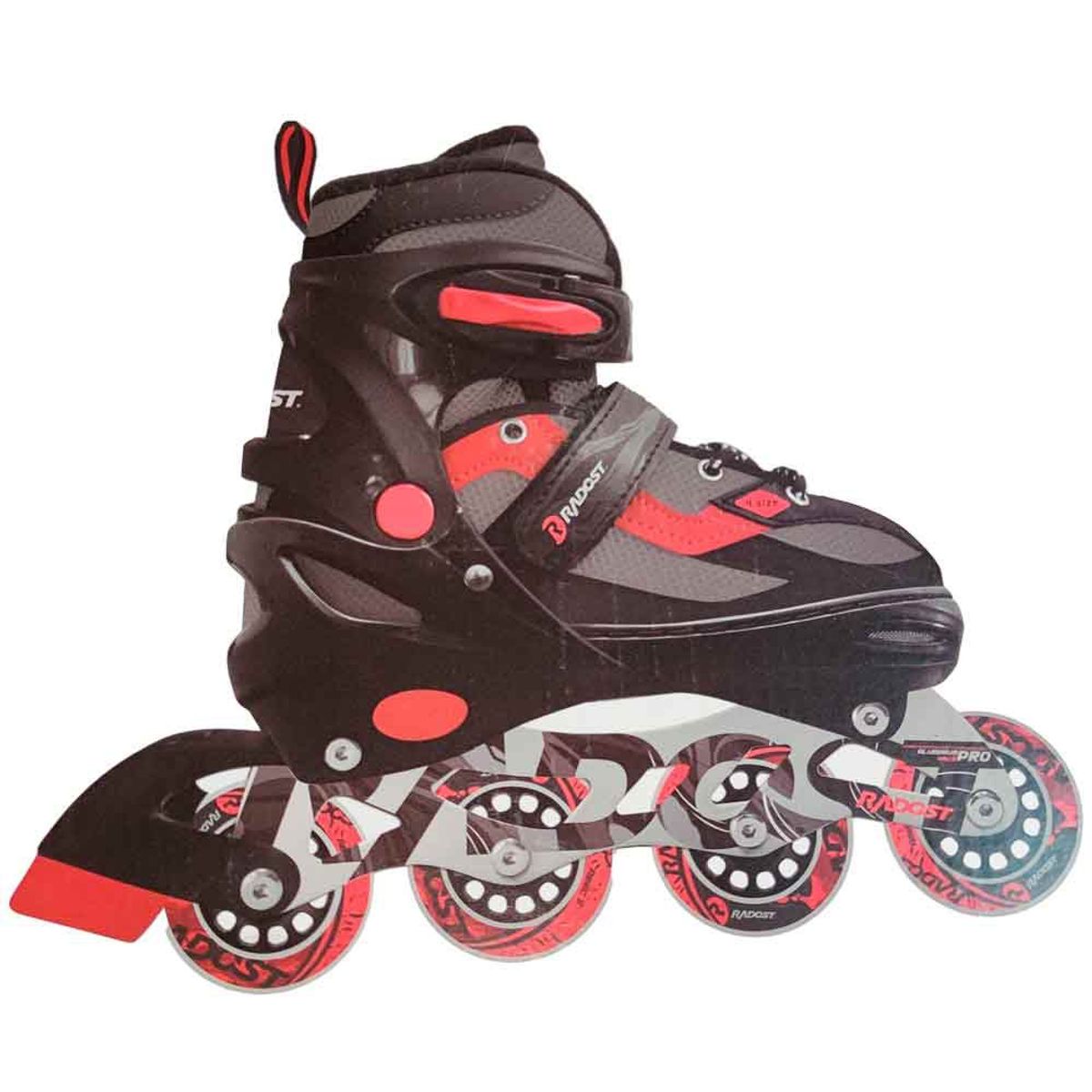 RADOST - Patines Lineales Aluminio Radost Rojo Talla M 35-38