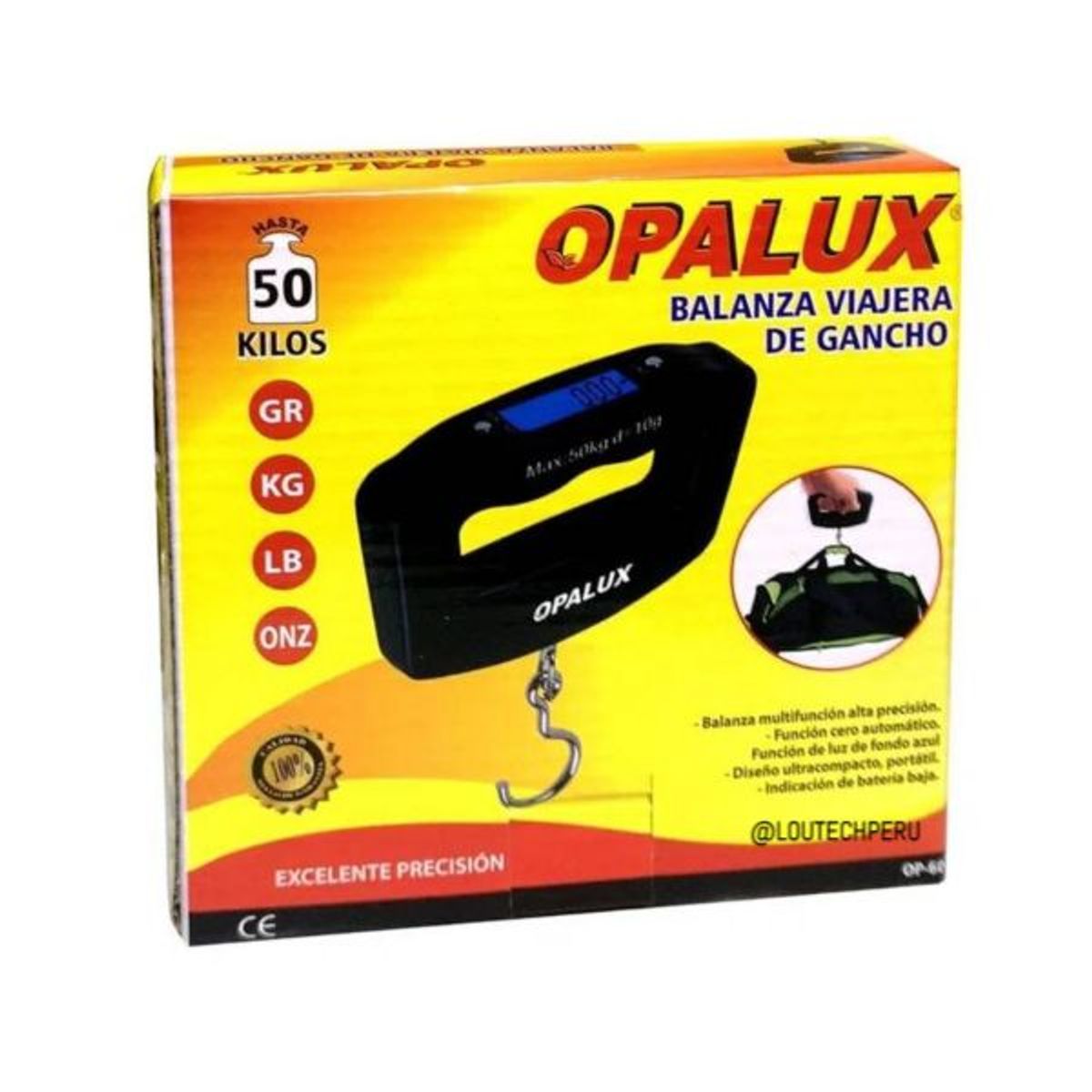 OPALUX - OPALUX - Balanza de mano hasta 50Kg