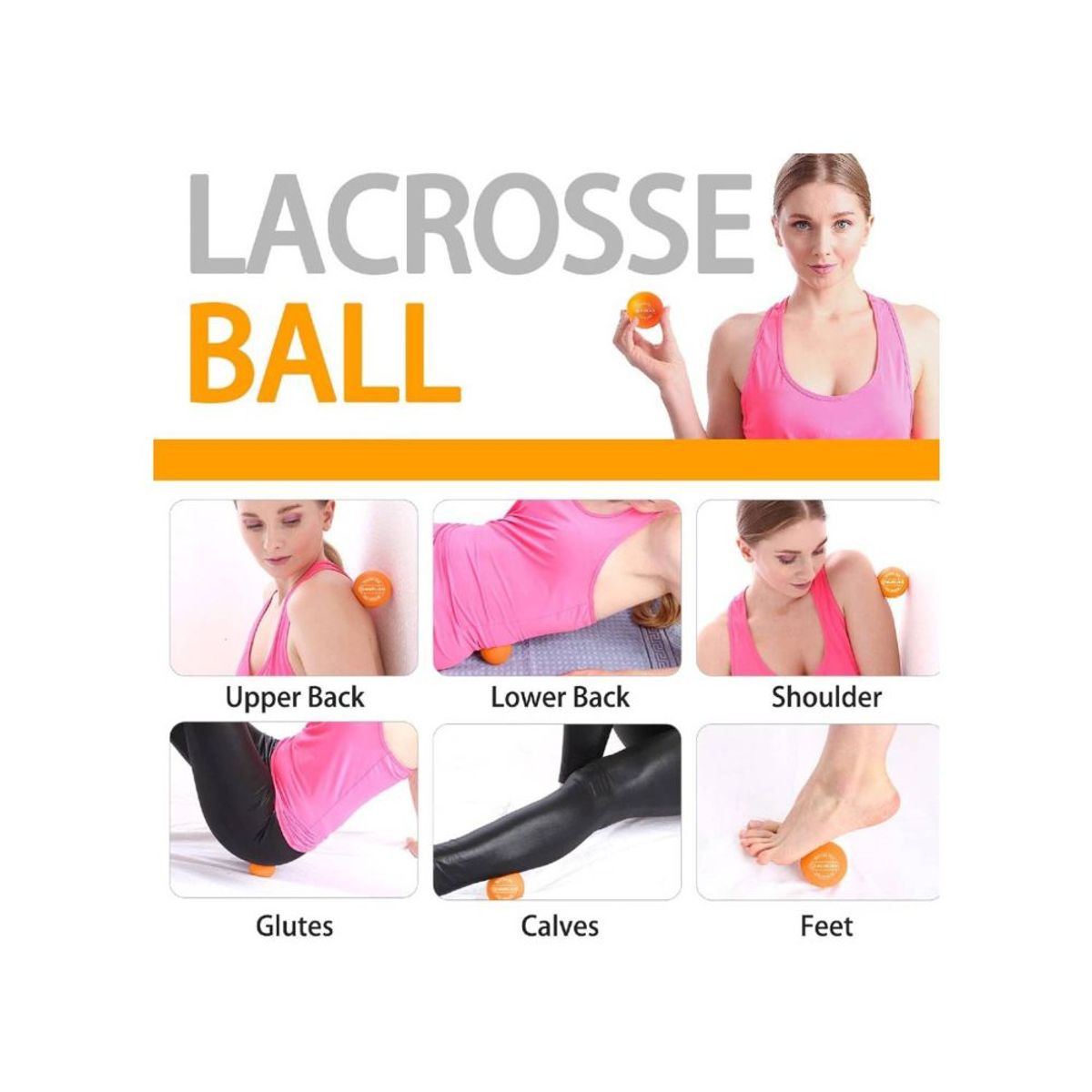 GENERICO - Lacrosse Bola Masaje Portatil Fucsia