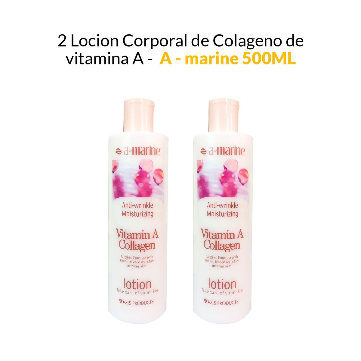 GENERICO - 2 Locion Corporal de Colageno de vitamina A 500ml