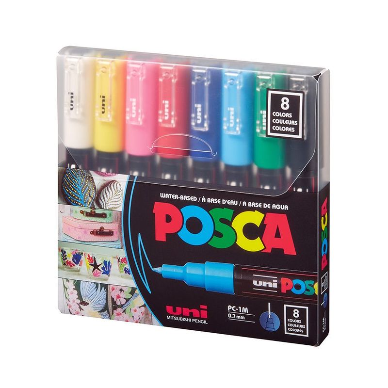 POSCA - POSCA Pack PC-1M 8C Básico Nueva Presentación X8    