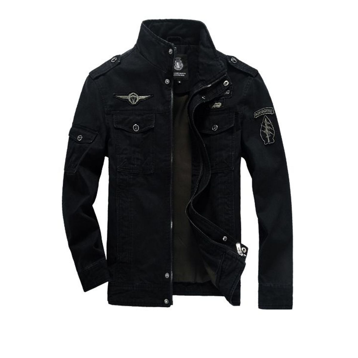 BLWOENS - Chaqueta Blwoens Militar Bomber Cierre Cremallera