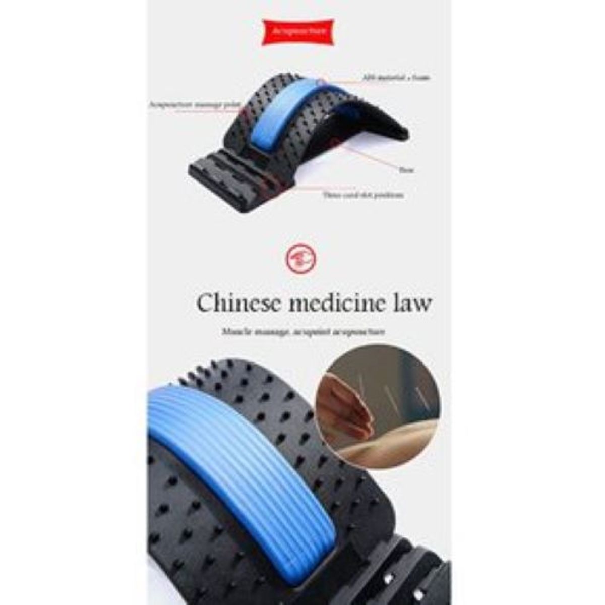 GENERICO - Estirador de Espalda Soporte Lumbar y Masajeador