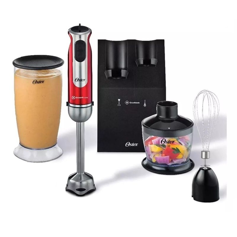 OSTER - Batidora De Inmersión Oster Acero Inoxidable + 3 Accesorios