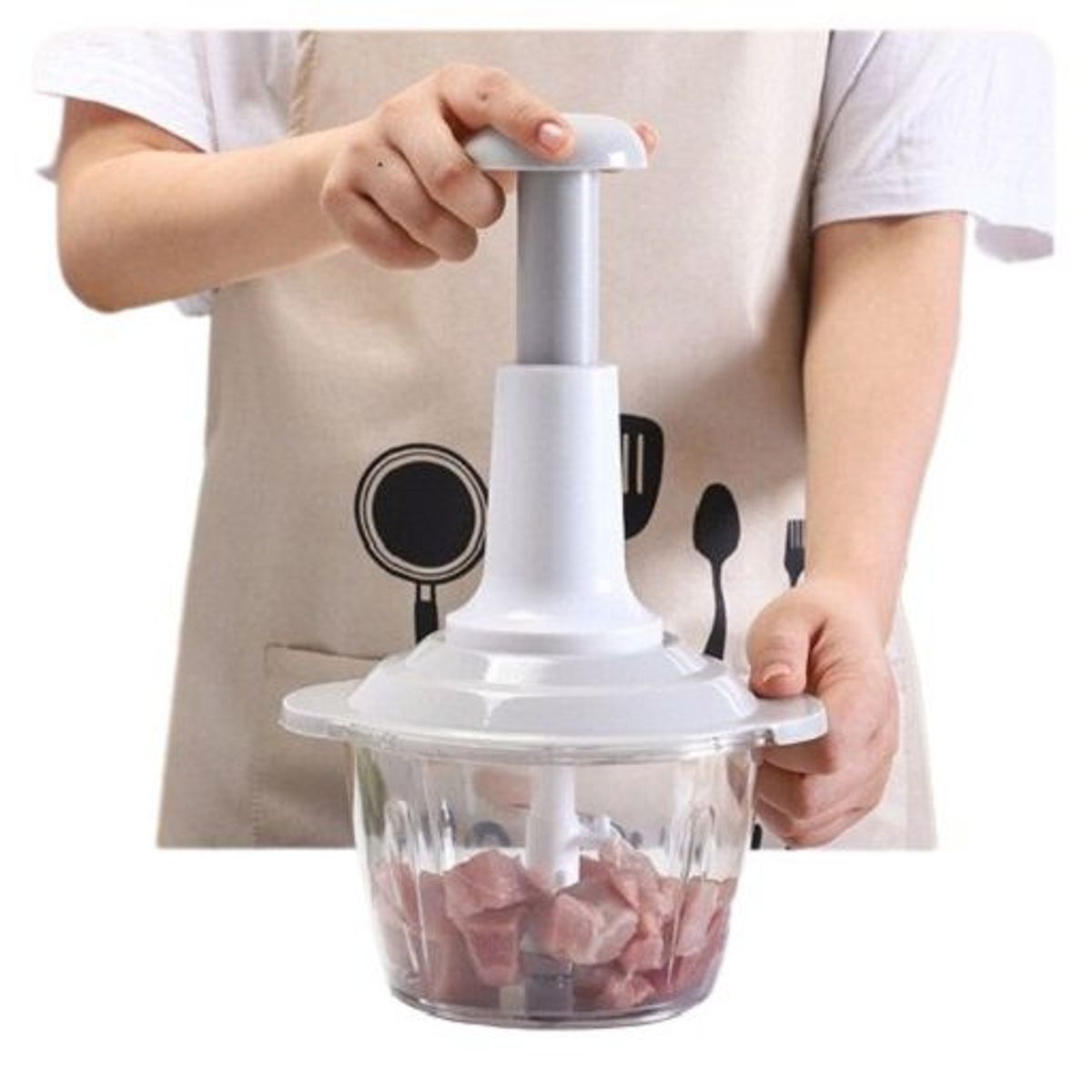 GENERICO - Picador Cortador Picatodo Manual De Verduras de 1500 ML