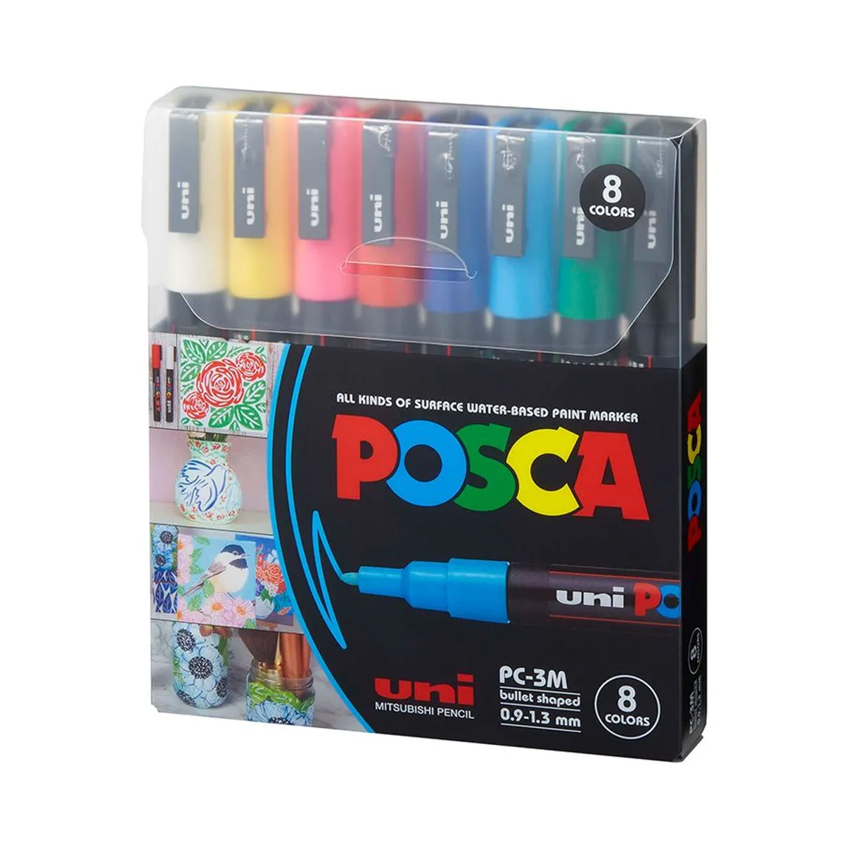 POSCA - POSCA Pack PC-3M 8C Básico Nueva Presentación X8    